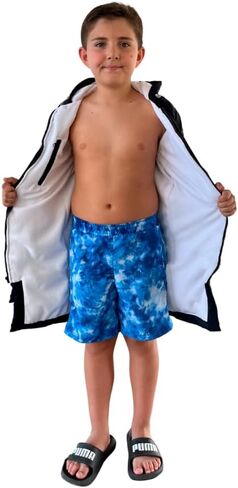 MACAR sport TOWEL swimming parka, waterproof fabric on the outside, dry jacket for kids and adults in Saudi Arabia