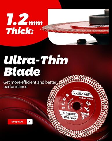 4 in Super Thin Diamond Porcelain Saw Blades,Ceramic Cutting Disc Wheels | Fast,Clean Cuts with Great Life & Speed,for Granite Marble Ceramic Tiles,7/8"-5/8" Arbor,5Pcs/Lot in Kuwait