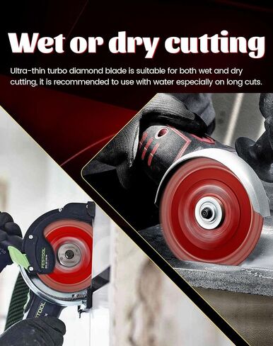 4 in Super Thin Diamond Porcelain Saw Blades,Ceramic Cutting Disc Wheels | Fast,Clean Cuts with Great Life & Speed,for Granite Marble Ceramic Tiles,7/8"-5/8" Arbor,5Pcs/Lot in Kuwait