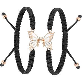 zeqingjw Butterfly Urn Bracelet for Ashes for Women Men - Adjustable Cremation Memorial Keepsake Urn Bracelet - Manmade Braided Ashes Holder Urn Jewelry