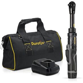 Durofix RW1216-32 G12 Series 12V Li-ion Cordless 3/8" 65 ft-lbs. Extended Ratchet Wrench Tool Kit with 2 Batteries and Canvas Bag