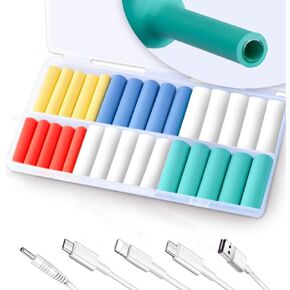 HUNANBANG 30PCS Charger Protector, Cable Protector, Spiral Charger Cord Protector, Flexible Cable Cord Saver, Tube Wrap Cable Wire Kit for DIY in Kuwait