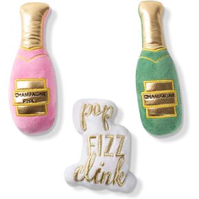 Fringe Studio,Dog Squeaker Pet Toy Set, Set of 3, Wine (289440), Multi-Colored for Small Breeds