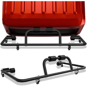 Adjustable Hard Top Carrier Hardtop Storage Cart Compatible with 1976-2024 Jeep Wrangler JK JL YJ TJ JKU JLU Unlimited and Newer Jeep Wrangler CJ-7 Sliding Bracket Rack Movable, 2/4 Door-Black