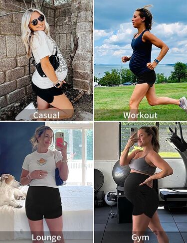 Peauty Maternity Shorts Over The Belly with Pockets, Pregnancy Lounge Shorts, Before, During After Pregnancy in Saudi Arabia