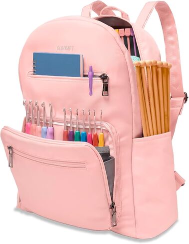 Olikraft Crochet Bag Organizer - Yarn Bag for Crochet Accessories and Gadgets, Knitting Bag for Yarn Storage & Crochet Supplies, Crochet Bags Crocheting, Knitting bags and totes (Blue) in Kuwait