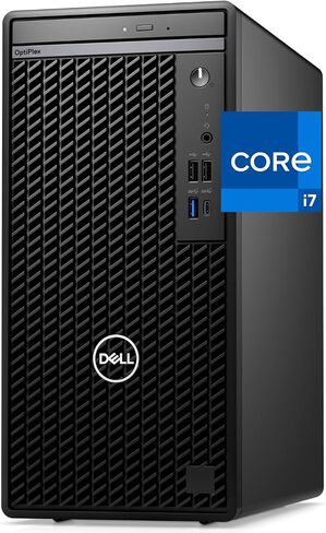 Dell 7010 Plus Optiplex SFF Desktop Computer- Intel i7-13700, 64GB RAM, 2TB NVMe PCIe SSD, DisplayPort, HDMI, Wi-Fi, Bluetooth, USB C 20Gbps, Windows 11 Pro, Black in Saudi Arabia