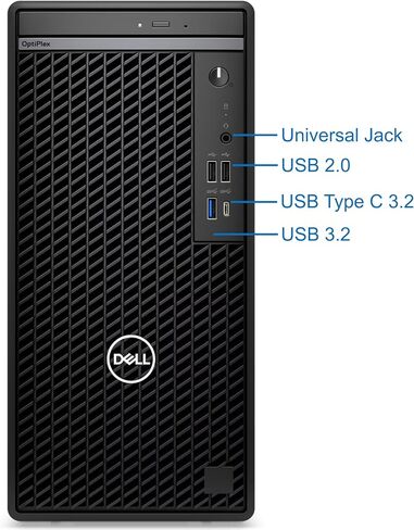 Dell 7010 Plus Optiplex SFF Desktop Computer- Intel i7-13700, 64GB RAM, 2TB NVMe PCIe SSD, DisplayPort, HDMI, Wi-Fi, Bluetooth, USB C 20Gbps, Windows 11 Pro, Black in Saudi Arabia