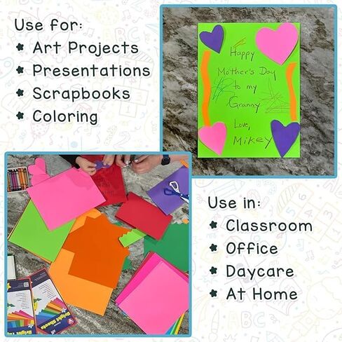 بطاقات ملونة زاهية برتقالية داكنة من Hygloss - مقاس 11 × 17 بوصة، 50 ورقة، 65 رطل/ 176 جرامًا للمتر المربع، مقاومة للبهتان، ورق بطاقات ملون خالٍ من الأحماض in Kuwait