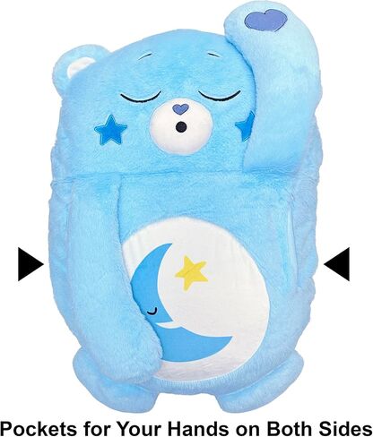 Happy Nappers: وسادة جيب على شكل دب كير - دب غاضب - غطاء وسادة على شكل شخصية قطيفة، غطاء حيوان مع كفوف مرجحة، رفيق ناعم قابل للاحتضان، للأطفال in Kuwait