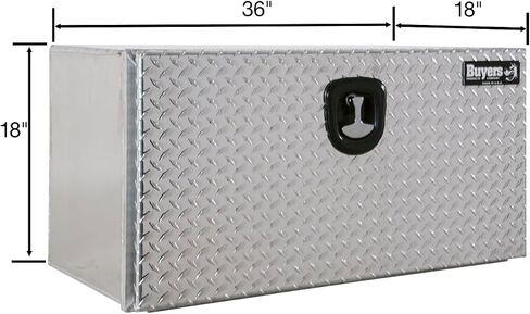 Buyers Products 1706503 Silver Pro Series Aluminum Underbody Truck Box with Diamond Tread Door, 18x18x30 Inches, Durable Vehicle Tool Box for Storage and Organization in Saudi Arabia