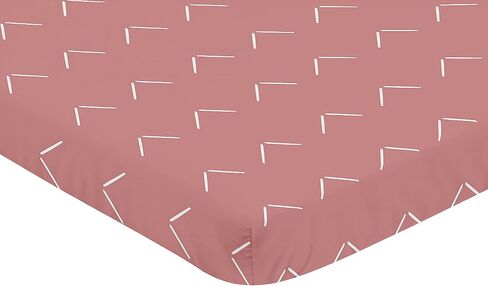 Sweet Jojo Designs Hunter Green Boho Arrow Boy or Girl Fitted Crib Sheet Baby or Toddler Bed Nursery - White Bohemian Tribal Southwest Chevron Geometric Herringbone Woodland Gender Neutral in Kuwait