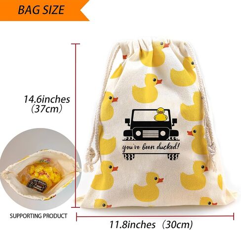 LANBAIHE Ducks Ducking Drawstring Bag, Rubber Dcuk Bag, Reusable Rubber Duck Bag, Great Gift for Any Duck Enthusiast, Duck Bag 14.6 x 11.8 inches in Kuwait