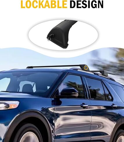 القضبان المتقاطعة مناسبة لشركة Hyundai Santa Fe 2019 2020 2021 2022 2023 رف سقف الأمتعة السكك الحديدية قابلة للقفل العارضة الناقل البضائع بار in Kuwait