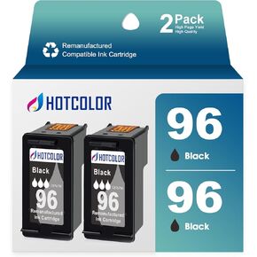 96 Black Ink Cartridge Replacement for hp 96 Ink cartrisge Black for hp Ink 96 for hp Deskjet 6940 Ink Cartridge 6980 6988 Printer (2 Black,2 Pack)