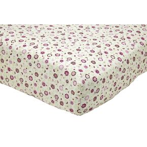 Warner Brothers Harry Potter White, Red, and Gold Lightning Bolt, Golden Snitch, and Glasses Nursery Fitted Crib Sheet