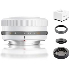 TTArtisan AF 27mm F/2.8 APS-C Lens Auto Focus Pancake Lenses for Fuji X-A3 X-A5 X-A7 X-H1 X-T100 X-T20 X-T200 X-T3 X-T30 X-T30II X-T4 X-Pro3 X-E3 X-E4 X-S10 (Limited Edition, Polar White)