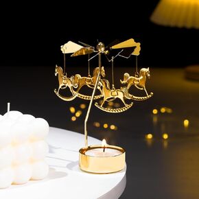 Toptime 2 Sets of Golden Iron Leaf Tea Light Candle Holder