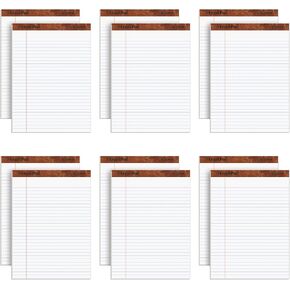 TOPS The Legal Pad 8-1/2" x 11-3/4" Perforated White, Legal/Wide Rule, 50 Sheets per Pad/12 Pads per Pack (7533)