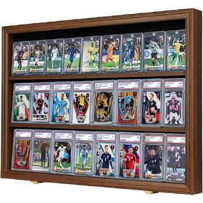 Grintus Baseball Card Display Case 24 Graded Sport Card Display Case Wall Mount with Clear View and UV Protection Acrylic Door for Baseball Football Basketball Hockey Trading Card Collection, Black in Kuwait