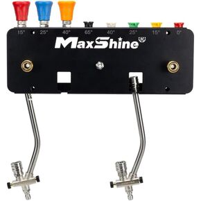 حامل مدفع إسفنجي عالمي من Maxshine - يحمل 3 مدافع رغوية - متوافق مع توصيل سريع 1/4 بوصة - منظم مثبت على الحائط لسهولة الوصول - ملحقات ومستلزمات تفصيل السيارات الممتازة - أسود in Kuwait