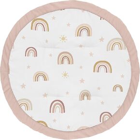 Sweet Jojo Designs Boho Desert Sun Girl Baby Playmat Tummy Time Infant Play Mat - Blush Pink Mauve Gold Taupe Bohemian Watercolor Mountains Southwest Nature Outdoors Minimalist Geometric in Saudi Arabia