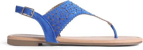 DREAM PAIRS Women's T-Strap Gladiator Flat Sandals | Thong Rhinestone Dressy Casual Wear Cute Comfort Ankle Strap with Buckle Closure Sandals for Summer Beach in Saudi Arabia