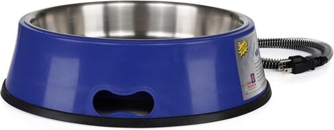 Farm Innovators Model SB-40 3-Quart Heated Pet Bowl with Stainless Steel Bowl Insert, Blue, 40-Watt in Saudi Arabia