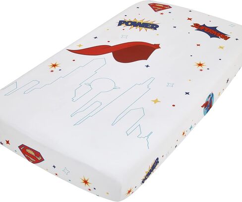 Warner Brothers Harry Potter White, Red, and Gold Lightning Bolt, Golden Snitch, and Glasses Nursery Fitted Crib Sheet in Kuwait