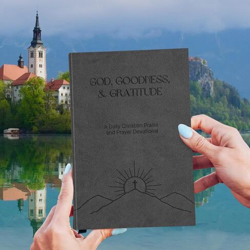 Gratitude Gifted Christian Prayer Journal - God, Goodness & Gratitude - Faith-Based Gratitude and Devotional Journal for Daily Prayers, Bible Study, and Spiritual Growth - Light Brown Leather Hardcover in Kuwait