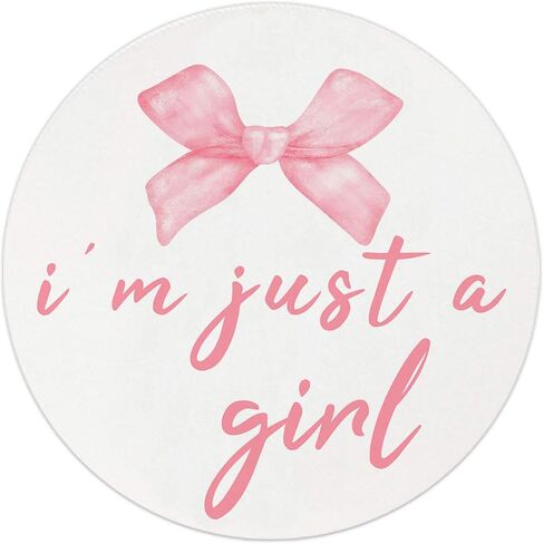 QUICQOD Pink Trendy Coquette Mouse Pad,Girly Bows Heart Cake Round Mouse Pad,Retro Non-Slip Rubber Base Mousepads for Home Office Dorm Desk Decor,Teen Girl Women Gifts,8.7 x 8.7 Inch in Kuwait