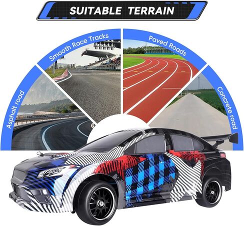 AllinRC PreGlued Aluminum 12mm Hex RC Wheels and Tires OD 2.56" for 1/10 On-Road Touring Car RC Drift Car, Set of 4 (Edition C) in Kuwait