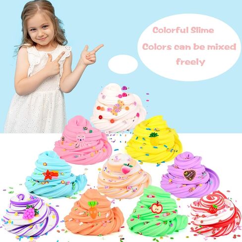 مجموعة سلايم الزبدة للبنات، سلايم الكيك الوردي للأولاد، فائق النعومة وغير لزج، هدايا سلايم معطرة للحفلات (7 أونصة 200 مل) in Kuwait