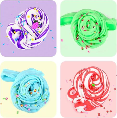 مجموعة سلايم الزبدة للبنات، سلايم الكيك الوردي للأولاد، فائق النعومة وغير لزج، هدايا سلايم معطرة للحفلات (7 أونصة 200 مل) in Kuwait