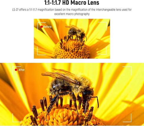 NEEWER 40.5mm HD Wide Angle Lens Compatible with Sony ZV-1F ZV-E10 A5000 A6000, 2 in 1 18mm Wide Angle & 10x Macro Additional Lens with Extension Tube, Bayonet Mount Lens Adapter (LS-30, Black) in Saudi Arabia