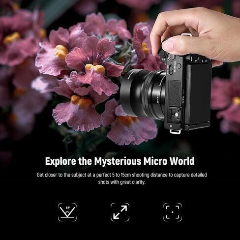 NEEWER 40.5mm HD Wide Angle Lens Compatible with Sony ZV-1F ZV-E10 A5000 A6000, 2 in 1 18mm Wide Angle & 10x Macro Additional Lens with Extension Tube, Bayonet Mount Lens Adapter (LS-30, Black) in Saudi Arabia