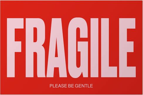 Cute Fragile Stickers for Shipping - Lavender Pink & Orange Red - 2 x 3 inch - Roll of 250 Moving Stickers for Shipping or Fragile Stickers for Moving Handle with Care Stickers for Shipping in Kuwait