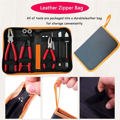 Glass Cutting Tool Set Kit, Glass Nipper Glass Running Plier Breaking Plier Oil Feed Glass Cutter Set with Leather Zipper Bag for Stained Glass, Tiles, Mosaic, Mirrors,Bottle, Fusing, Breaking (A KIT) in Kuwait