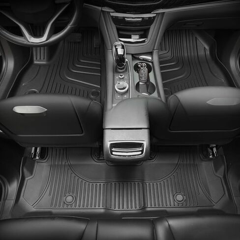 سجادات أرضية AOMSAZTO لعام 2019-2024 Chevy Blazer (ليس لطراز Blazer EV)، سجادات أرضية السيارات متوافقة مع 2024 شيفروليه بليزر، الصف الأول والثاني حماية من جميع الأحوال الجوية، أسود in Kuwait