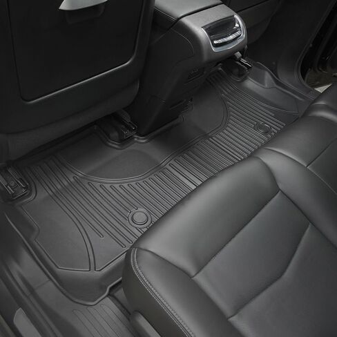 سجادات أرضية AOMSAZTO لعام 2019-2024 Chevy Blazer (ليس لطراز Blazer EV)، سجادات أرضية السيارات متوافقة مع 2024 شيفروليه بليزر، الصف الأول والثاني حماية من جميع الأحوال الجوية، أسود in Kuwait