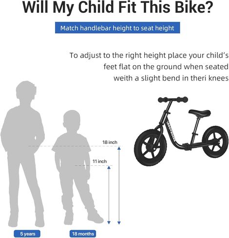 دراجة التوازن للأطفال الصغار من لانوفاجير بعمر عامين، من عمر 18 شهرًا إلى 5 سنوات، تعلم الركوب بثقة، دراجة هدية للأطفال من عمر 2 إلى 5 أولاد وبنات in Kuwait