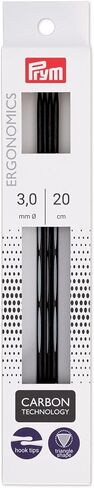 Prym Ergonomics 8" Double Point Knitting Needles, Carbon, 4.0mm, 5 Count in Kuwait