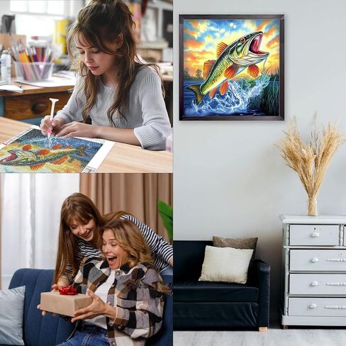 CEOVR Sea Turtle Diamond Painting Kits, Cute Sea Turtle Diamond Art Dots for Adults Beginners 5D Full Drill DIY Gem Art, Adult Crafts Kits Arts and Crafts, Wall Decor for Home Office 12x12in in Kuwait