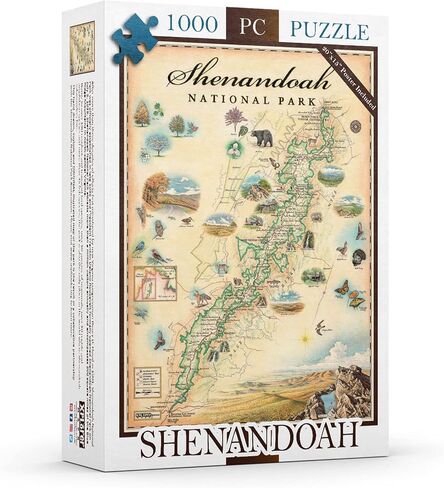 Alaska Inside Passage Map Cardboard Jigsaw Puzzle - 1000 Pieces, Hand-Illustrated - Educational, Family Activity, Ages 7+, Includes Poster - 25.4 x 19.8 in Kuwait