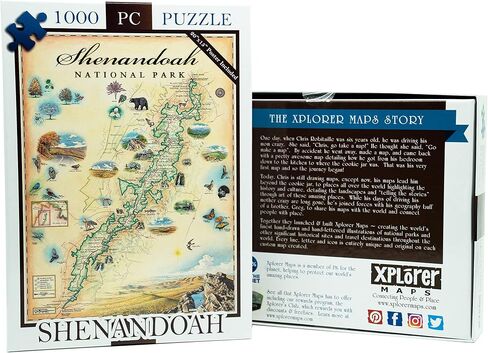 Alaska Inside Passage Map Cardboard Jigsaw Puzzle - 1000 Pieces, Hand-Illustrated - Educational, Family Activity, Ages 7+, Includes Poster - 25.4 x 19.8 in Kuwait