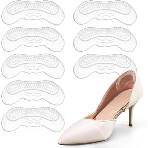 Heel Pads for Shoes That are Too Big Heel Grips for Womens Shoes Soft High Heel Comfort Pads Heel Protectors for Loose Shoes,Heel Pain,Blisters,Heel Inserts for Women Men Heel Cushion(4 Pairs) Black