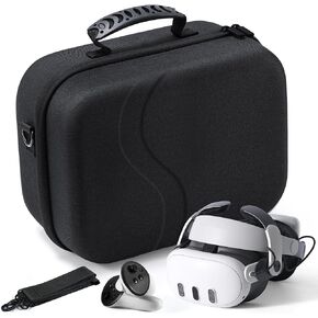 DEVASO Large Carrying Case for Meta Quest 3, Hard Travel Case Compatible with Battery Head Strap, Controllers and Other Accessories, Hard Shell Case and Superior Protection for Oculus Quest 3