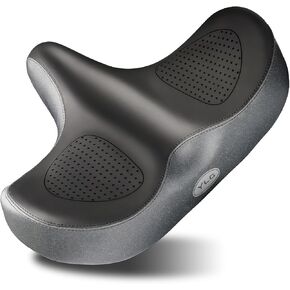 YLG Oversize Bike Seat Cushion for Men Women - Wide Memory Foam Bicycle Saddle Compatible with Peloton Bikes, City, Electric, Stationary Bicycles, Waterproof Bicycle Seat