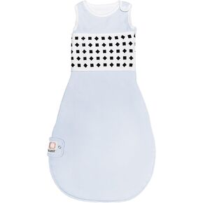 Nanit Breathing Wear Sleeping Bag – 100% Cotton Baby Sleep Sack - Works with Nanit Pro Baby Monitor to Track Breathing Motion Sensor-Free, Real-Time Alerts, Size Small, 3-6 Months, Powder Blue
