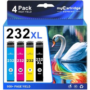 استبدال خرطوشة الحبر 232XL 232 لحزمة التحرير والسرد لخراطيش الحبر Epson 232XL T232 232XL لطابعة Epson Expression Home XP-4205 XP-4200 Workforce WF-2930 WF-2950 (أسود، سماوي، أرجواني، أصفر)